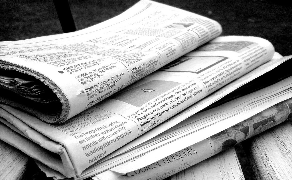 newspaper stock photo