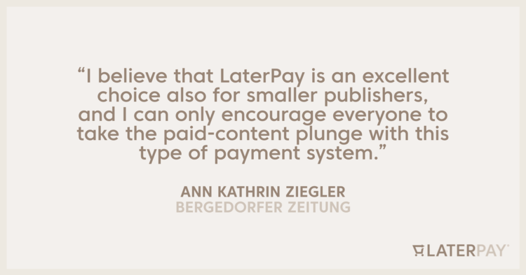 Bergedorfer Zeitung Selects LaterPay: Interview with Ann Kathrin Ziegler
